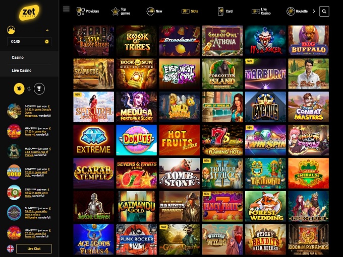 Zet Casino screenshot 2