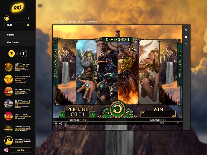 Zet Casino screenshot 4