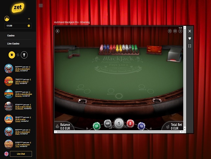 Zet Casino screenshot 6