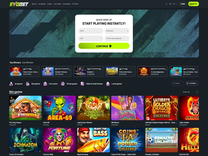 EvoBet lobby