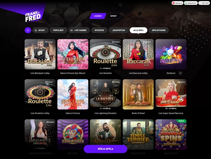 Frank Fred Casino screenshot 2