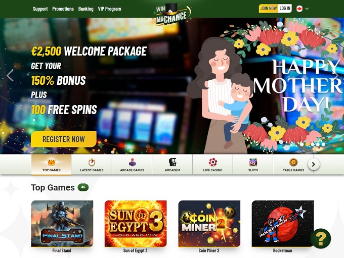 WinMaChance Casino lobby