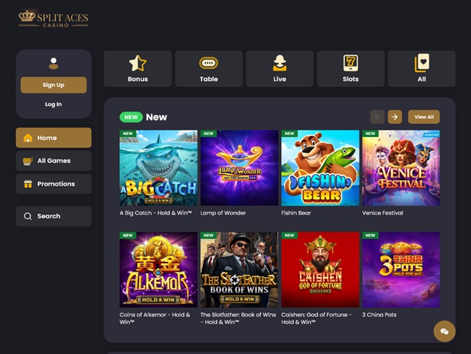 Split Aces Casino screenshot 1