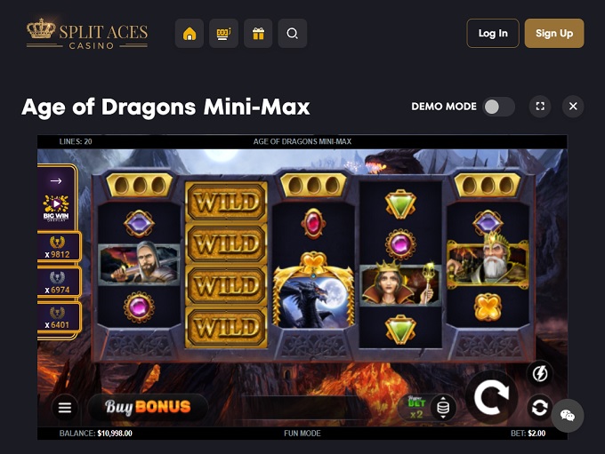 Split Aces Casino screenshot 4