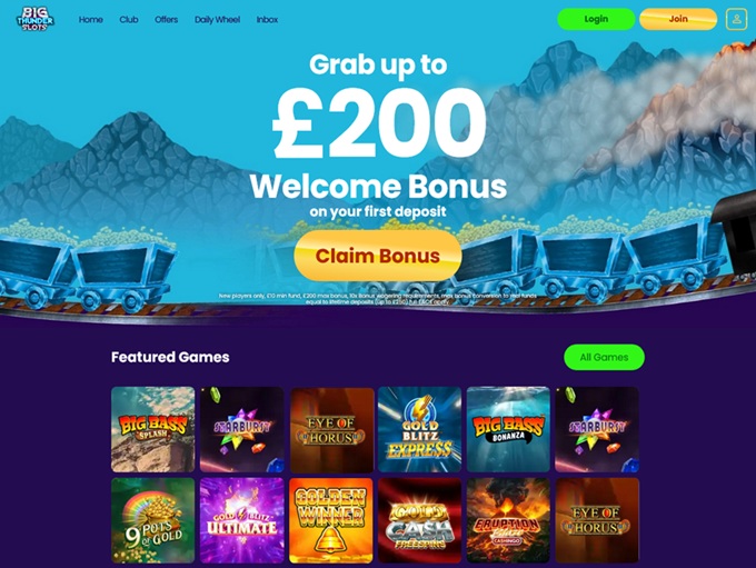 Big Thunder Slots lobby