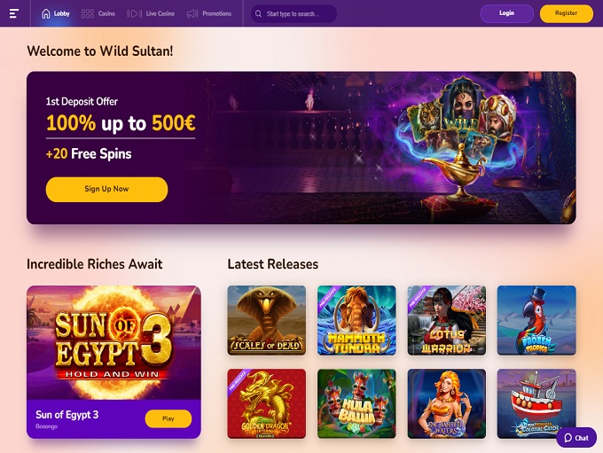 Wild Sultan Casino screenshot 1
