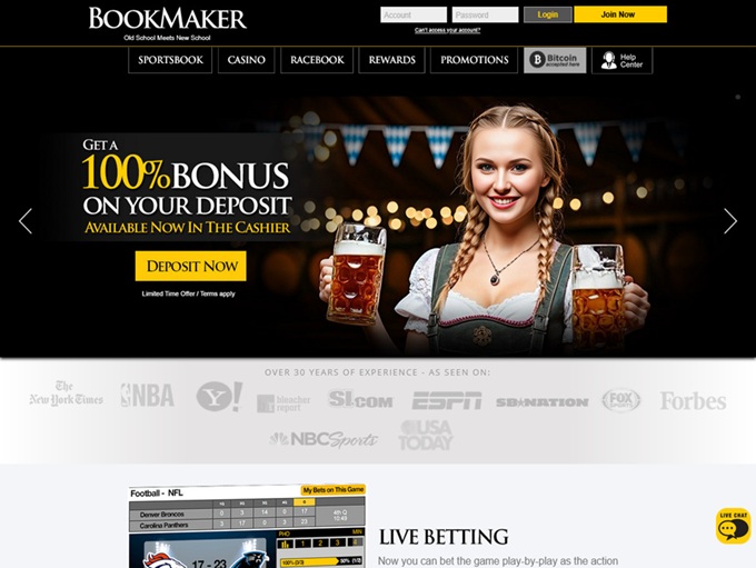Bookmaker Casino lobby