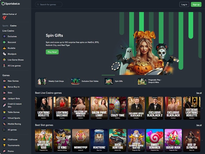 Sportsbet.io lobby