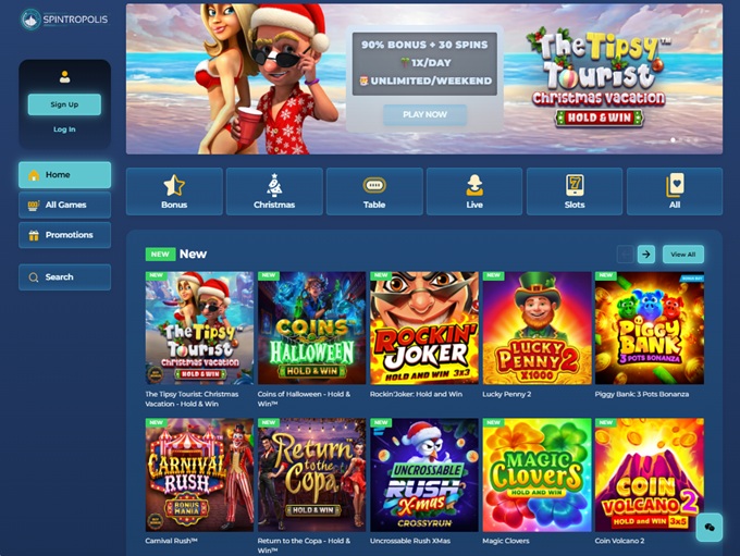 Spintropolis Casino lobby