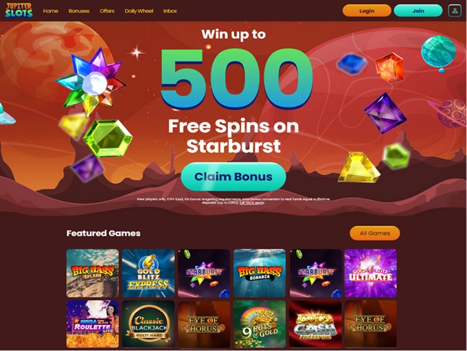 Jupiter Slots lobby