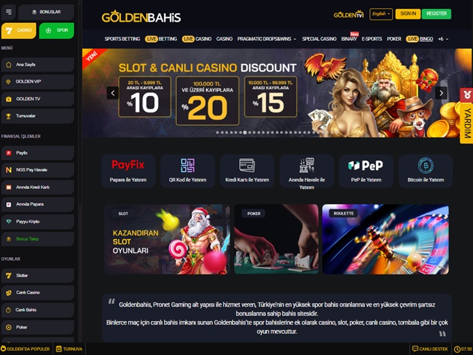 GoldenBahis Casino screenshot 1