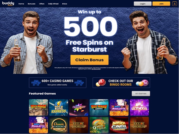 Buddy Slots lobby