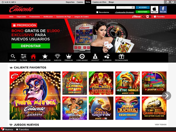 Caliente Casino lobby