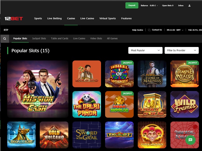 12BET Casino screenshot 2