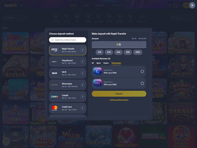 Bettilt Casino screenshot 3