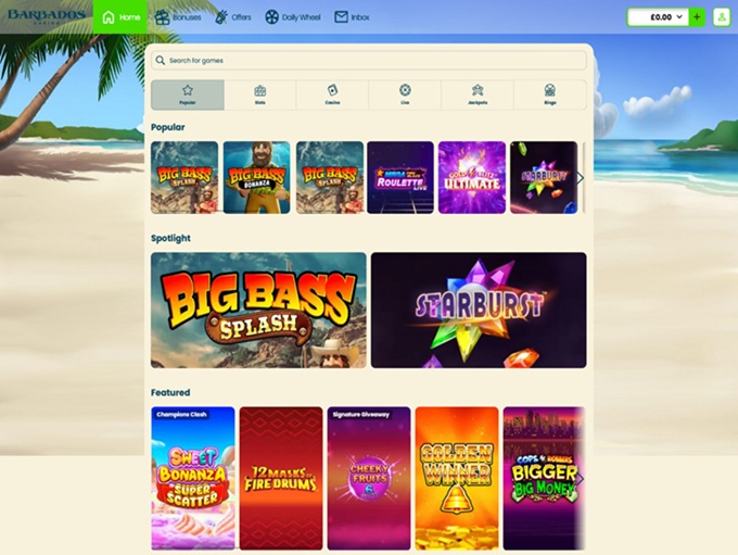Barbados Casino screenshot 2