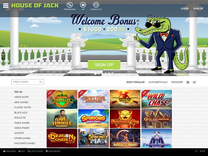 House of Jack Casino screenshot 1