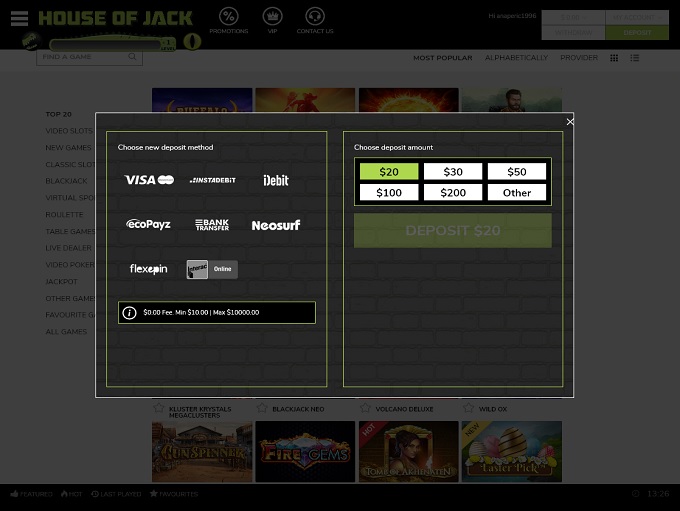 House of Jack Casino screenshot 3
