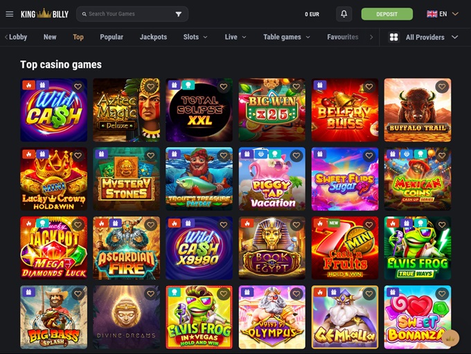 King Billy Casino screenshot 2