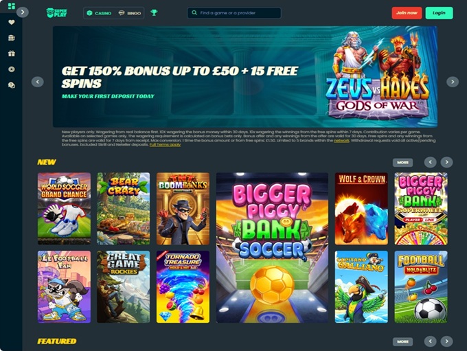Mr SuperPlay Casino lobby