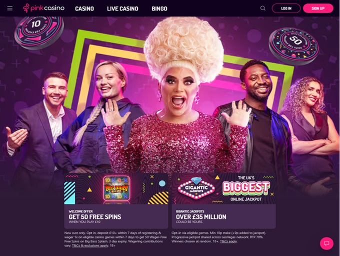 PinkCasino lobby