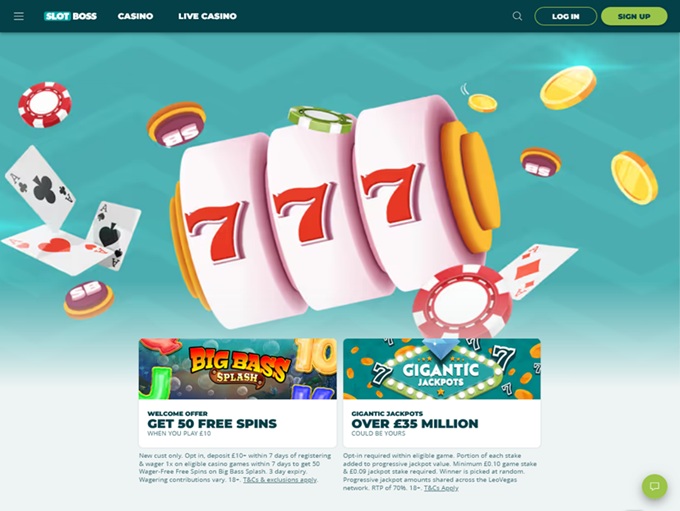 SlotBoss Casino lobby