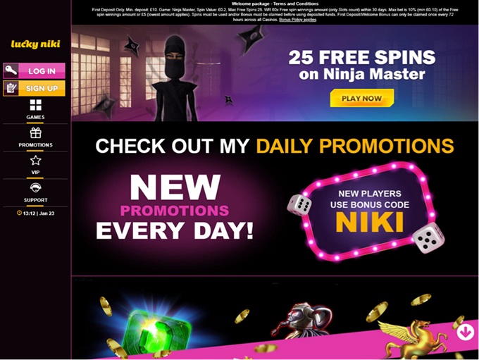 Lucky Niki Casino screenshot 1