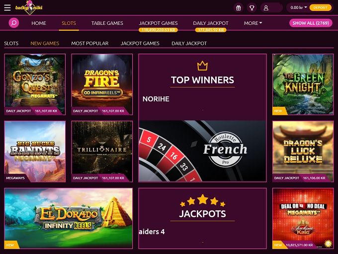 Lucky Niki Casino screenshot 2