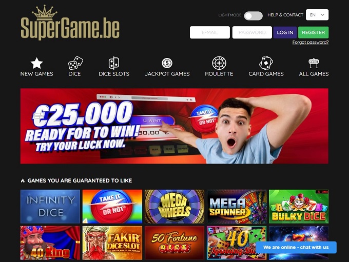 SuperGame Casino lobby