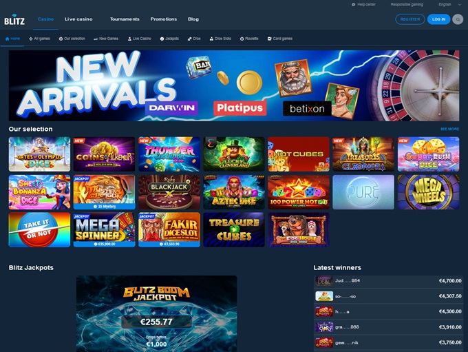 Blitz Casino lobby