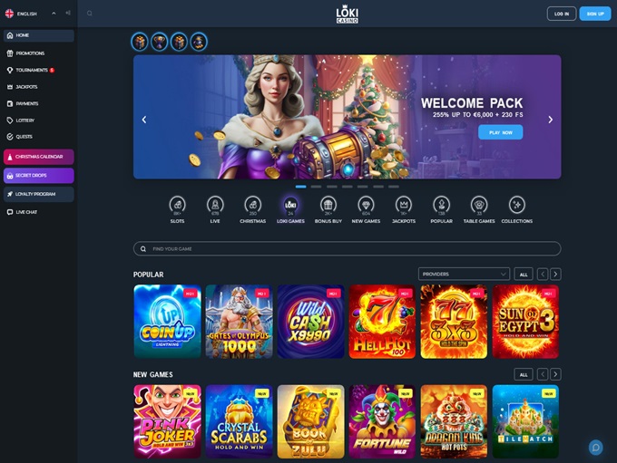 LOKI Casino lobby