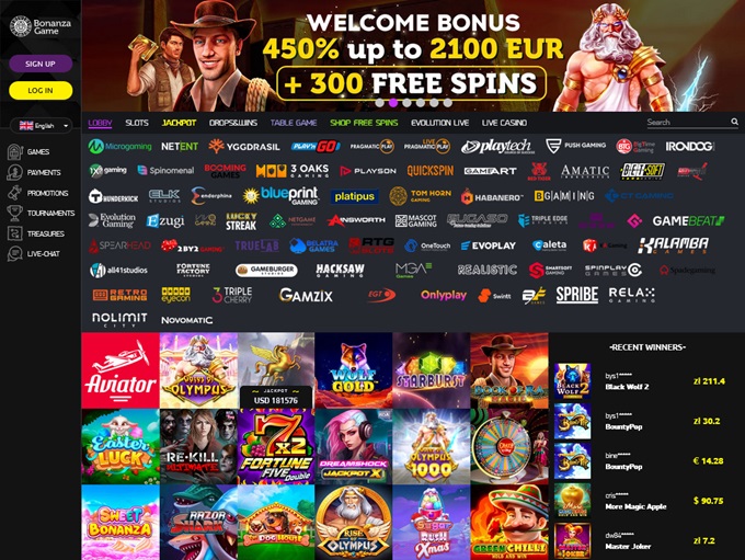 Bonanza Game Casino lobby