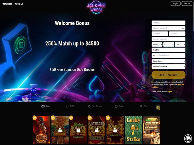 Jackpot Wheel Casino screenshot 1