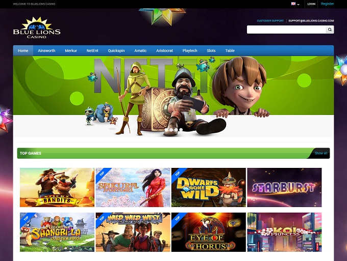 BlueLions Casino screenshot 1