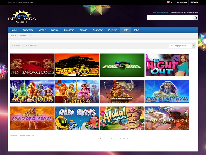 BlueLions Casino screenshot 2