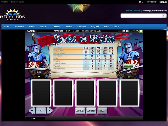 BlueLions Casino screenshot 6