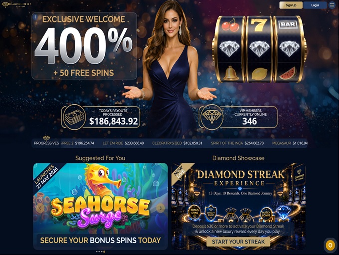 Diamond Reels Casino screenshot 1
