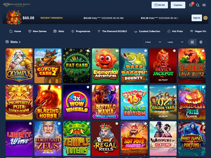 Diamond Reels Casino screenshot 2