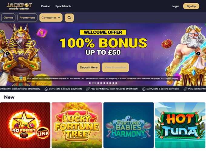 Jackpot Mobile Casino screenshot 1