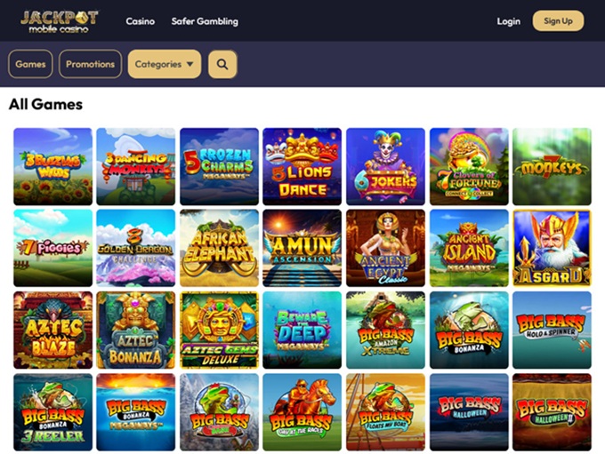 Jackpot Mobile Casino screenshot 2