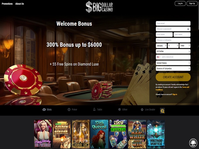 Big Dollar Casino lobby