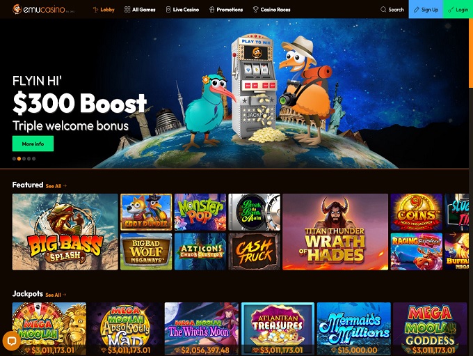 EmuCasino lobby