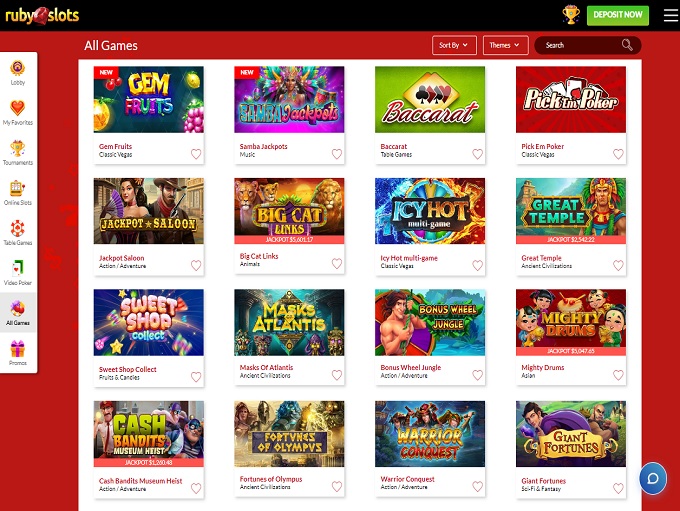 Ruby Slots Casino screenshot 2