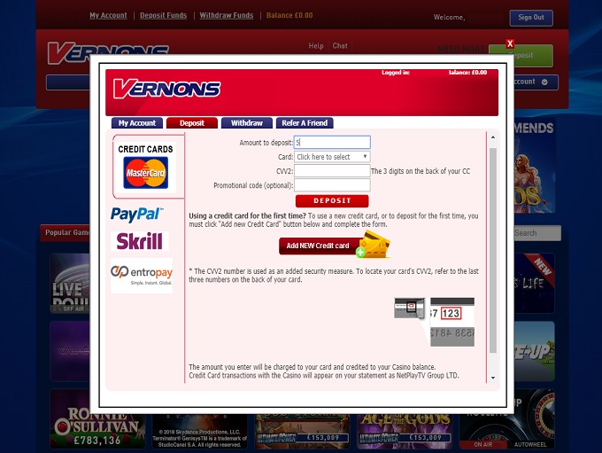 Vernons Casino screenshot 3