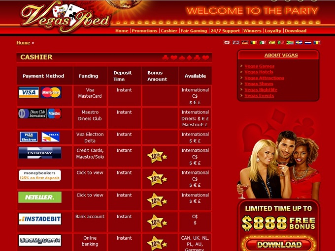 Vegas Red Casino screenshot 3