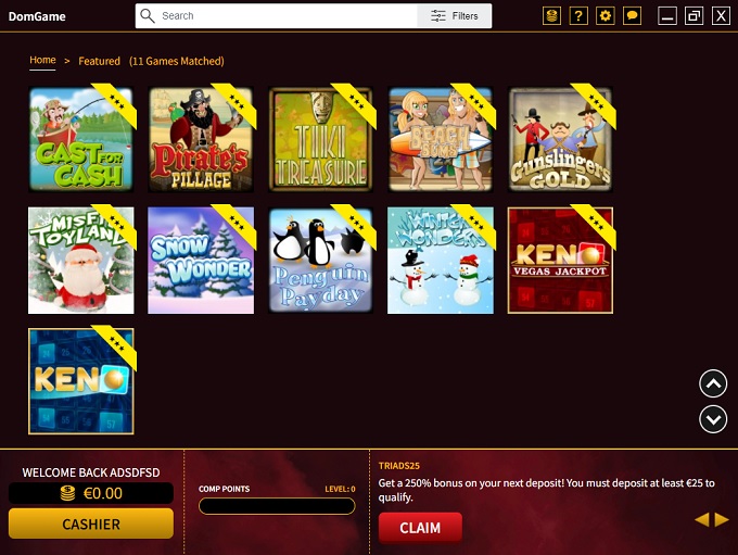 DomGame Casino screenshot 2