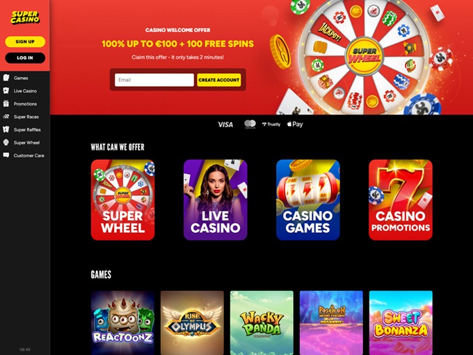 SuperCasino screenshot 1