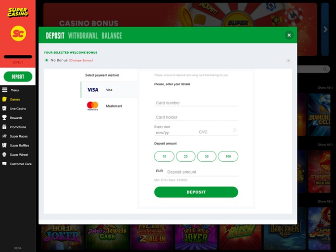 SuperCasino screenshot 3
