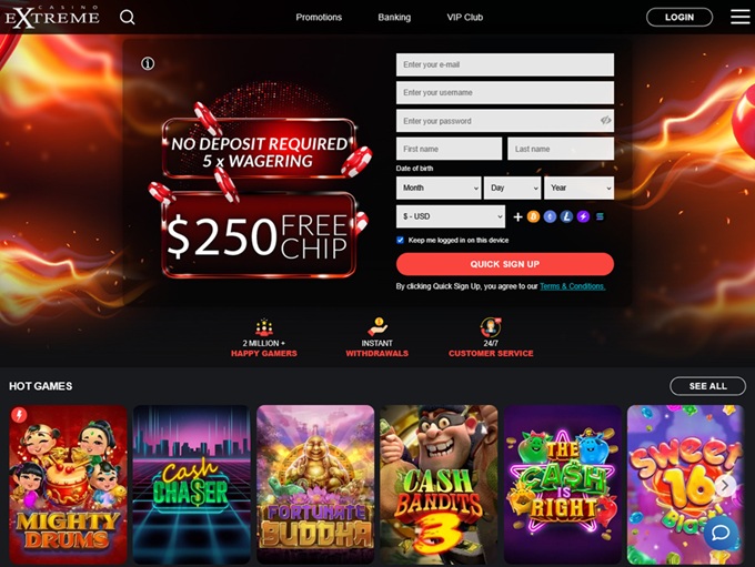 Casino Extreme lobby
