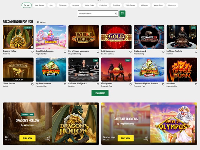 Unibet Casino screenshot 2